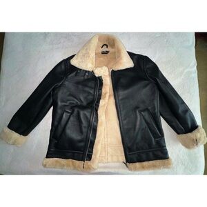 Black Aviator Leather Jacket